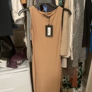 Pretty little thing beige bodycon dress